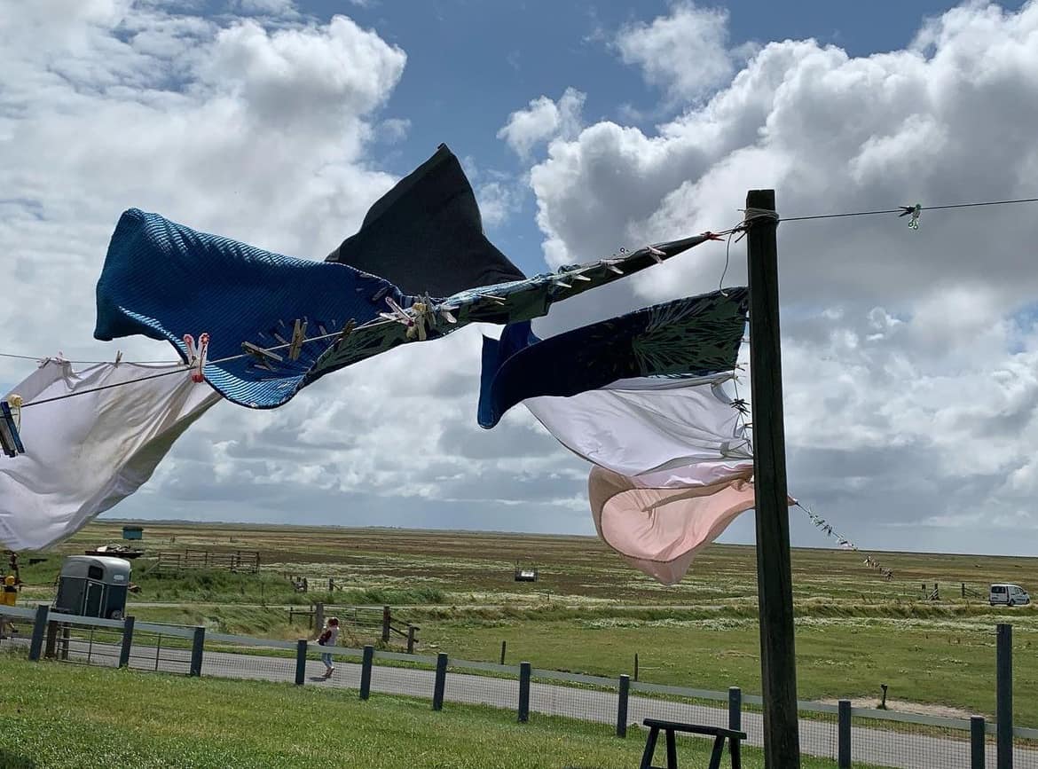 Gedicht über die Wäsche auf Hallig Hooge